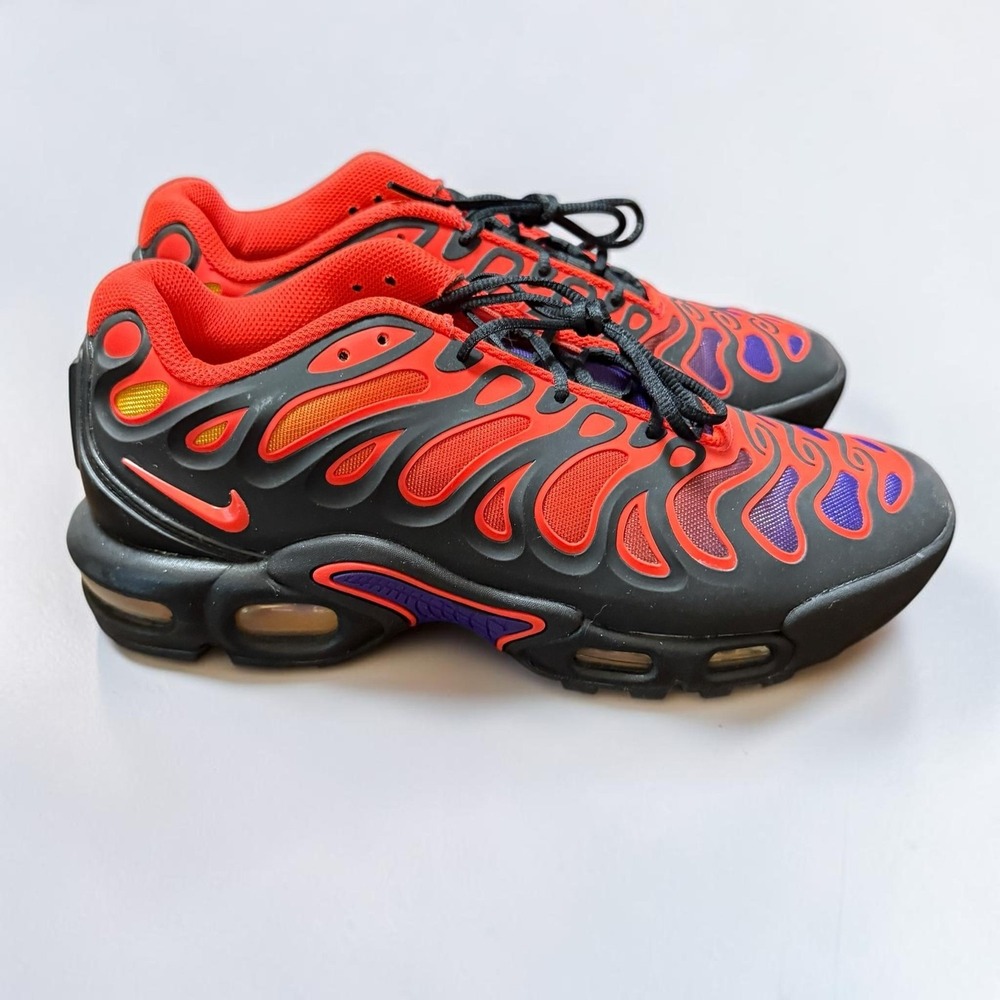 Nike Air Max Plus Shoes Mens Size 8.5 Black Orange Running Sneakers FD4290-003